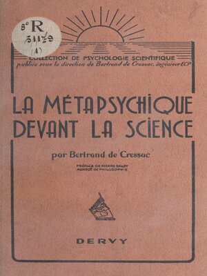 cover image of La métapsychique devant la science